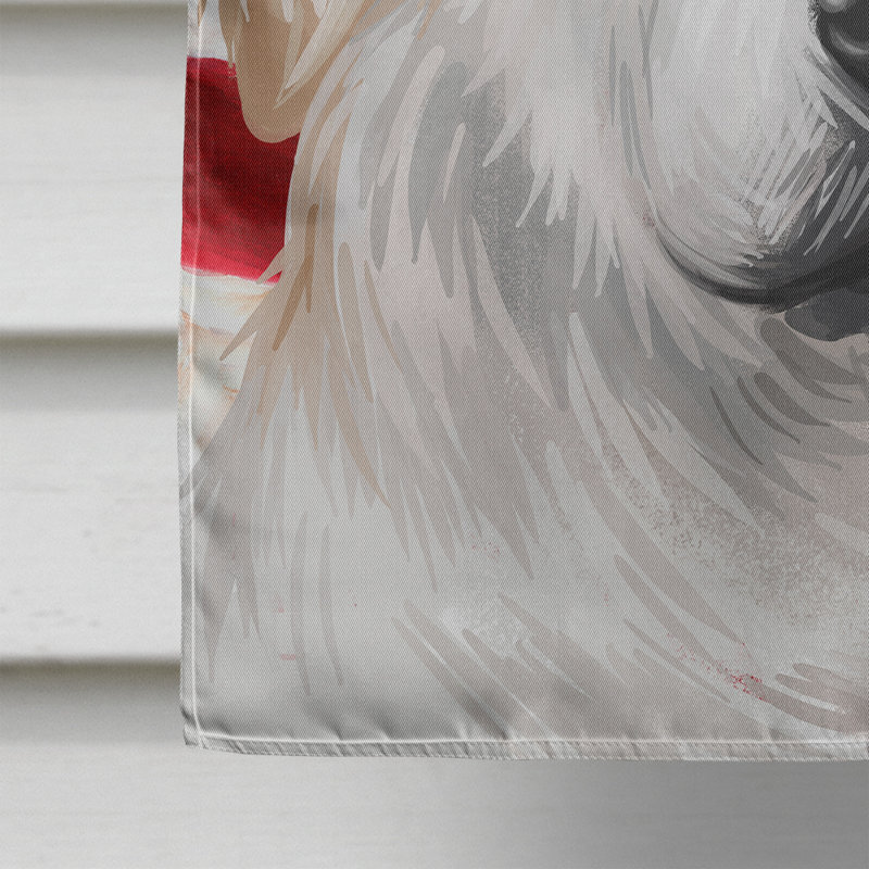 Polyester à 2 côtés 28 x 40 po drapeau maison, Kuvasz