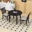 Ensemble repas compact 3 pièces avec table rabattable et 2 chaises rembourrées pour économiser de l'espace-1298205771-1298205772