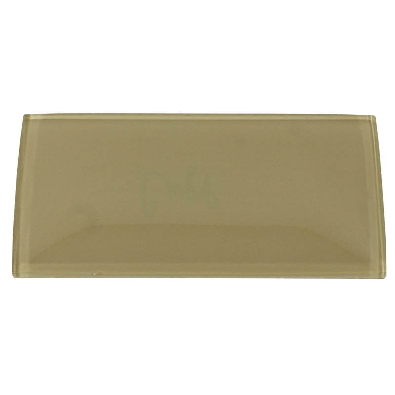 Carrelage mural en verre brillant urbain 4 "x 8" Urban, Cappuccino