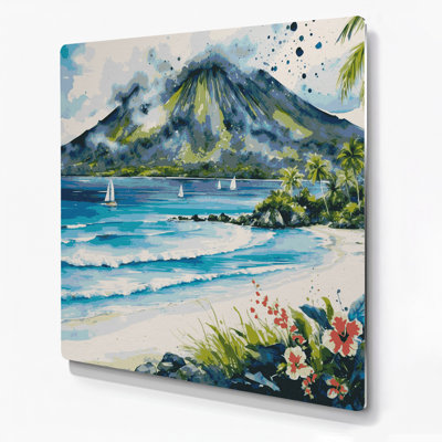 Cities St Vincent and the Grenadines Green Metal Wall Art