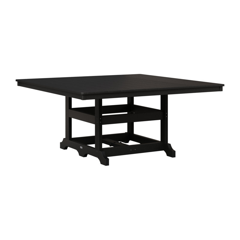 Berlin Gardens Garden Classic 66″ Dining Table, Black, Black