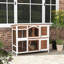 Cage à lapin en bois avec rampe 49 "L 49"
