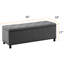 Banc de rangement rembourré Amol-27167072