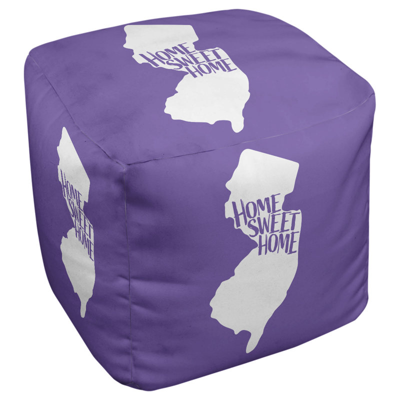 Repose-pieds cube new jersey home, Mauve