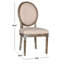 Chaise d'appoint Roi Louis en bois massif Denholme-154055273-152255452