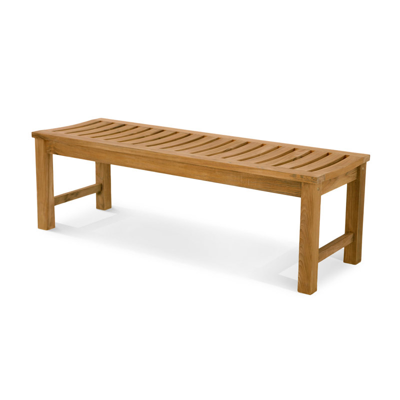 Banc de pique-nique classique en teck, H 17 po x l 60 po x P 16,5 po
