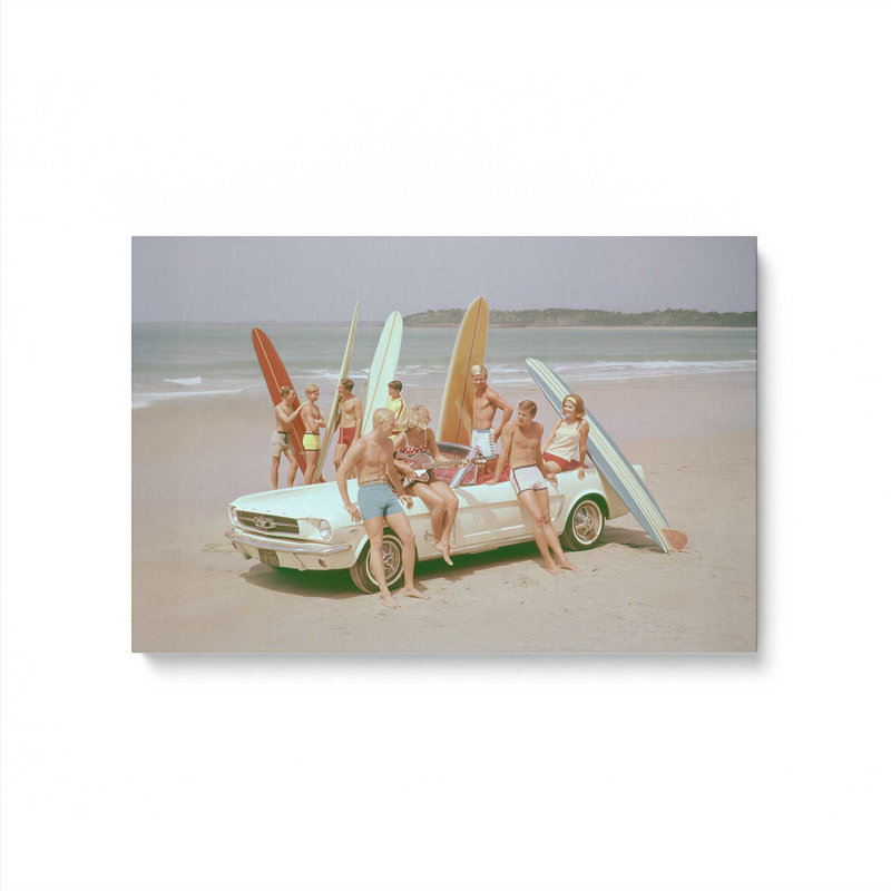 Surf Club Summer sur toile, H 12 po x l 18 po, Toile tendue