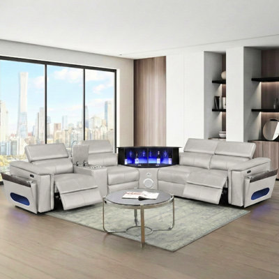 30.2 " Faux Leather Power Reclining Sectional