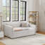 Lit de jour avec canapé-lit rembourré capitonné, taille simple, tissu velours (83 po x 43 po x 29,5 po)-1183166178
