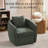 31.89" Wide Modern Swivel Barrel Armchair with Lumbar Pillow, Soft Chenille Upholstered Accent Club Chair for Living Room, Bedroom & Small Spaces-1700194679-1707692719