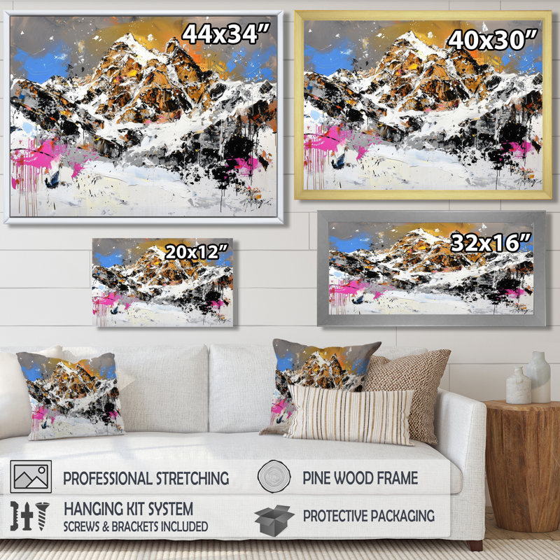 «Whispering Vista Of Alaska Mountain II - Alaska», reproduction sur toile, Reproduction encadrée d'une seule photo sans pass