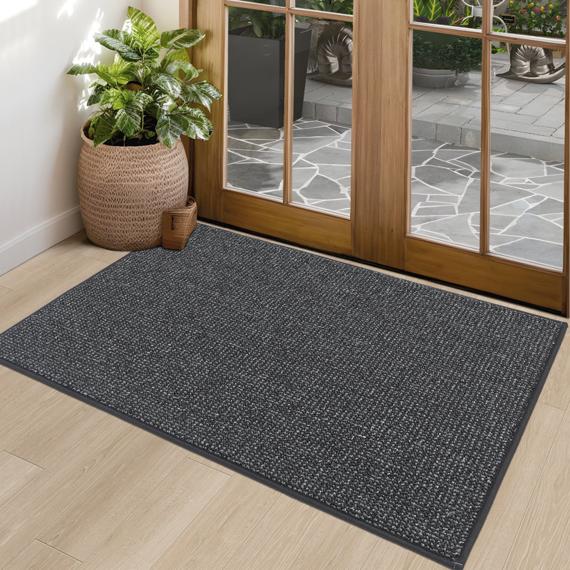 Non-Slip Indoor Doormat, Dark Grey, 90cm W x 150cm L