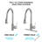 Stainless Steel Pull Down Kitchen Faucet With Soap Dispenser Brushed Nickel