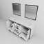 Meuble-lavabo double P 22 po, plateau en marbre de culture et miroirs 30 po-1938451692-1938451693