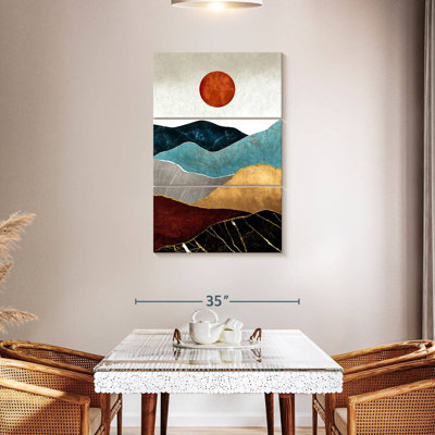 Alvord abstrait montagne et soleil