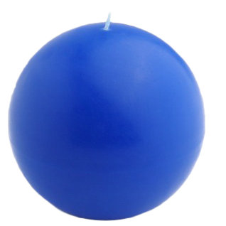 Bougie ronde, bleu, Diamètre de 3 po, Ensemble de 6