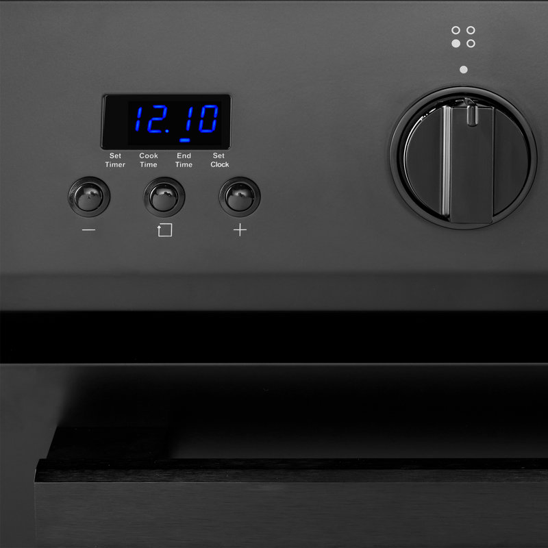 Cosmo 30 in. Stellar Collection 4.9 cu. ft. Electric Range with 4 Burner Glass Cooktop and Convection Oven in Matte Black