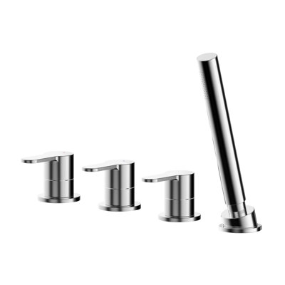 Arvan 3 Handle Deck Bath Shower Mixer Bath Filler with Diverter