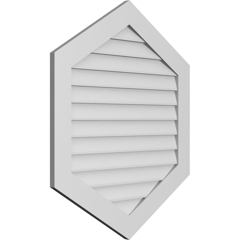 Ventilé vertical à pignon vertical 7/12 po, H 1 po x l 34 po x L 40 po