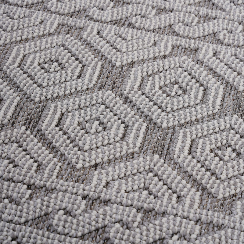 5X7 Grey White Geometric Area Rug, Decoration, Stain , Non-Shedding, Safe For & Pets, Easy To Maintain, , Medium Pile With Cotton Back, Latex- Grey/White Home Office, Pet-, Clean, 0.28 Inch Pile,