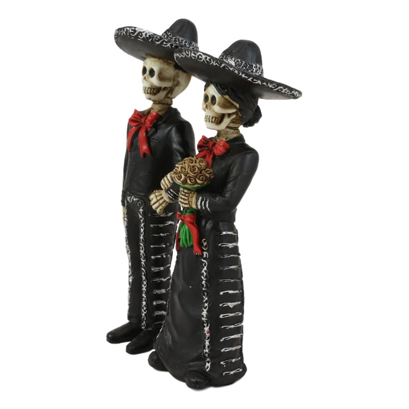 Figurine de mariés mariés squelette