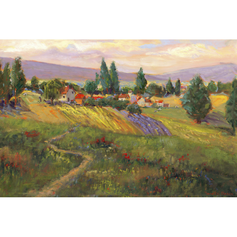 Vineyard Tapestry III by Nanette Oleson - Wrapped Canvas Print, 30cm H x 46cm W x 3.8cm D