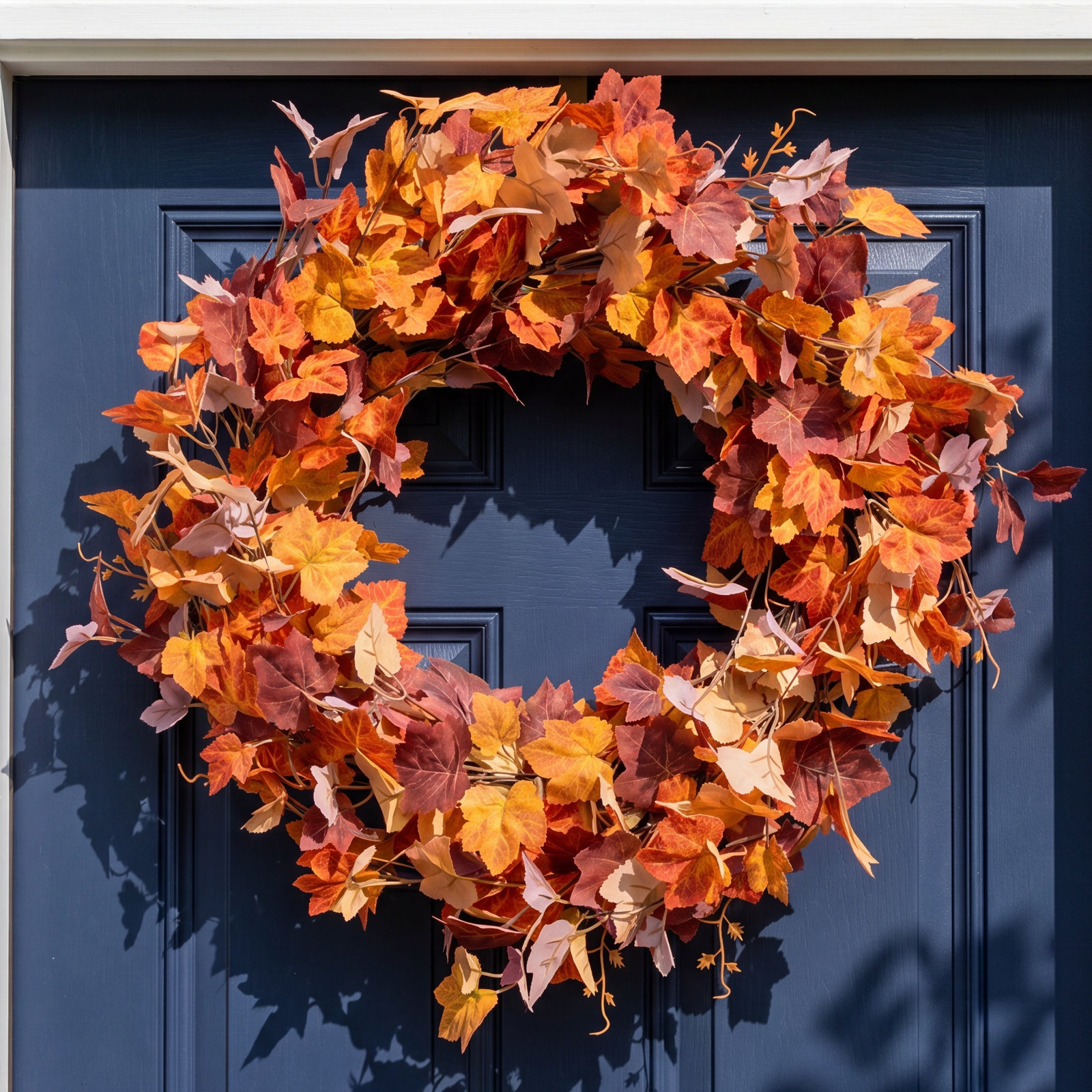 22'' Thanksgiving Faux Maple Polyester Wreath