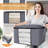 6 Pack Clothes Storage, Foldable Thick Fabric Blanket Storage Bags, Storage Containers For Organizing Bedroom, Closet, Clothing, Comforter, Organization And Storage With Handle-837700415