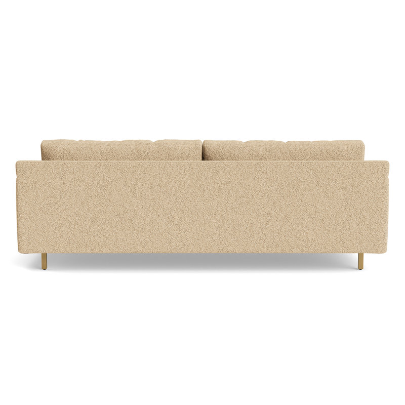 Hunter No Welt 100 Sofa with Metal Leg, Berber - Dune, Brushed Brass