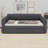 Multifunctional Upholstered Platform Bed Frame Featuring USB Ports And Convenient Trundle-1491971496