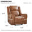 Fauteuil inclinable électrique à deux moteurs en cuir véritable de 37,8 po de largeur avec appui-tête et porte-gobelets-1611344041