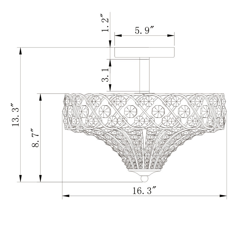 Oakgrove Semi Flush Mount