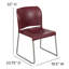 Chaise empilable à dossier plein avec base thermolaquée Oliverson d'une capacité de 880 lb.-829525251-829525250