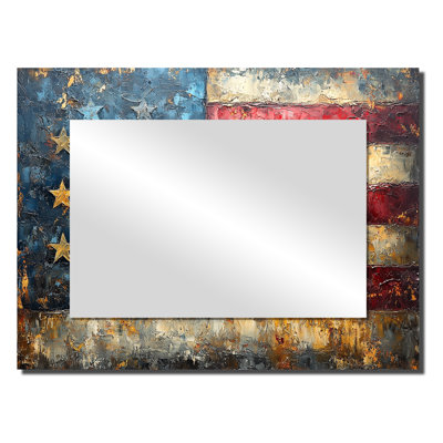 Drapeau des États-Unis, «Emancipation Proclamation I» - Décoration murale miroir de paysages - imprimé sur métal