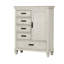 Commode 5 tiroirs Ranbir - blanc vieilli-1018580731