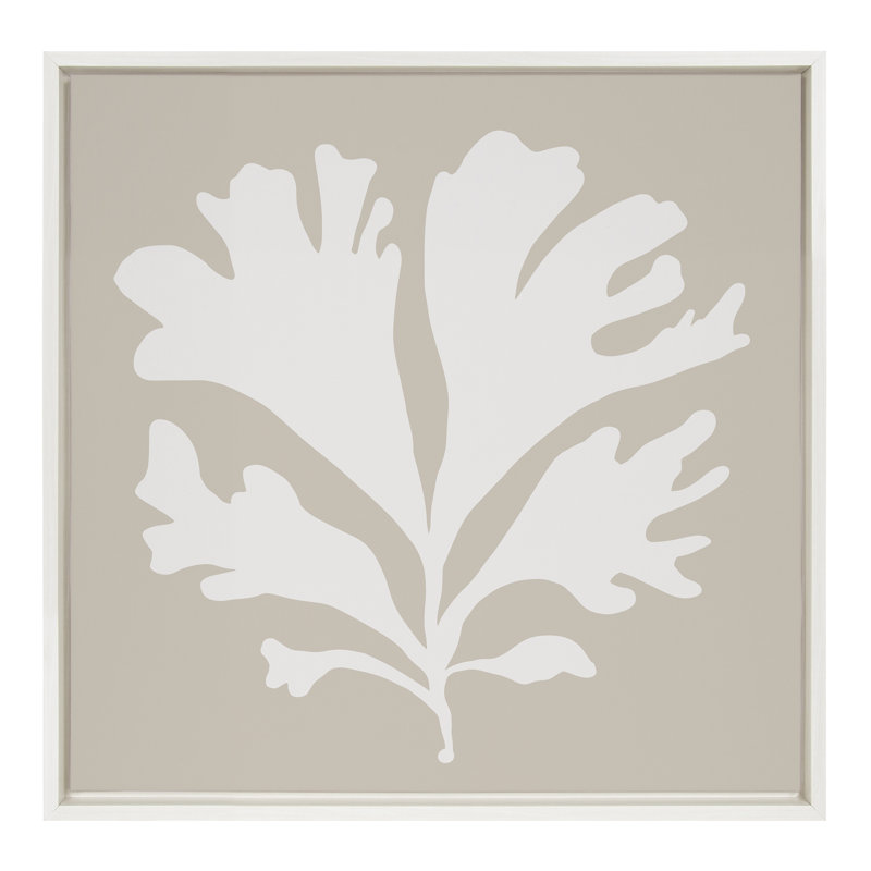 Impression sur toile encadrée sophistiquée neutre corail par Creative Bunch Studio