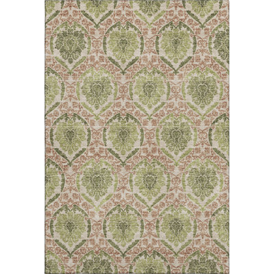 Premium Machine Washable Prisco Olive Rug