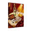 Mode nature morte avec bouteille et fruits-828564294