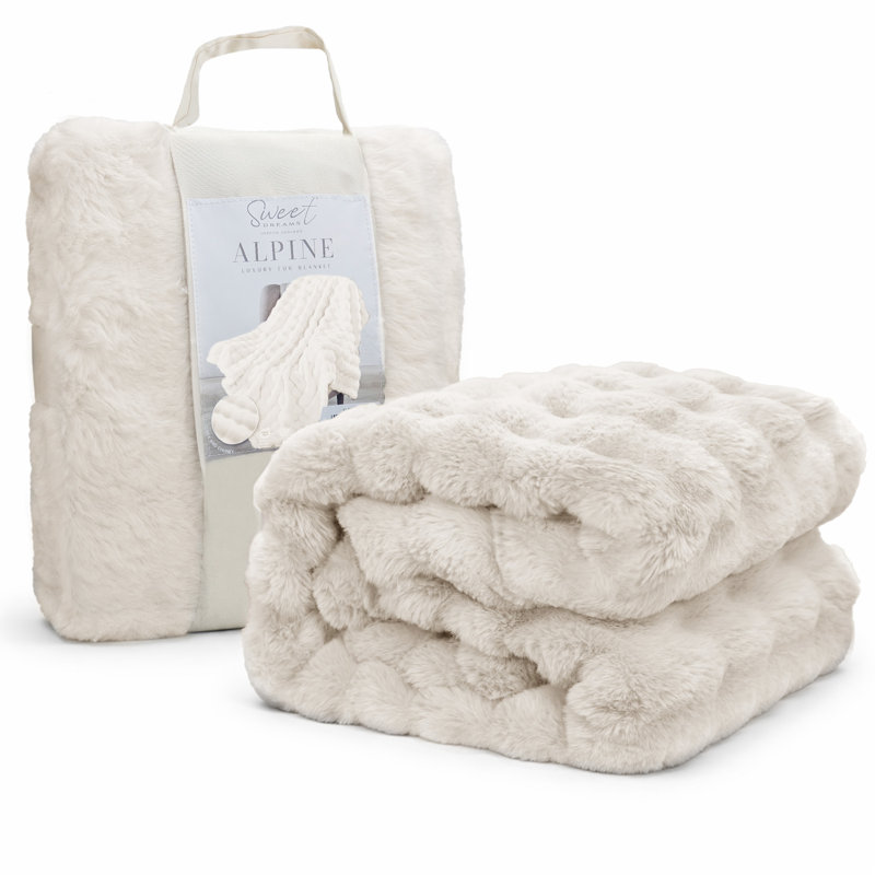 Throw Blanket, 200cm x 150cm, Cream