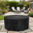 Round 50,000BTU Fire Pit Table with Burner Lid, Glass Rocks, Cover