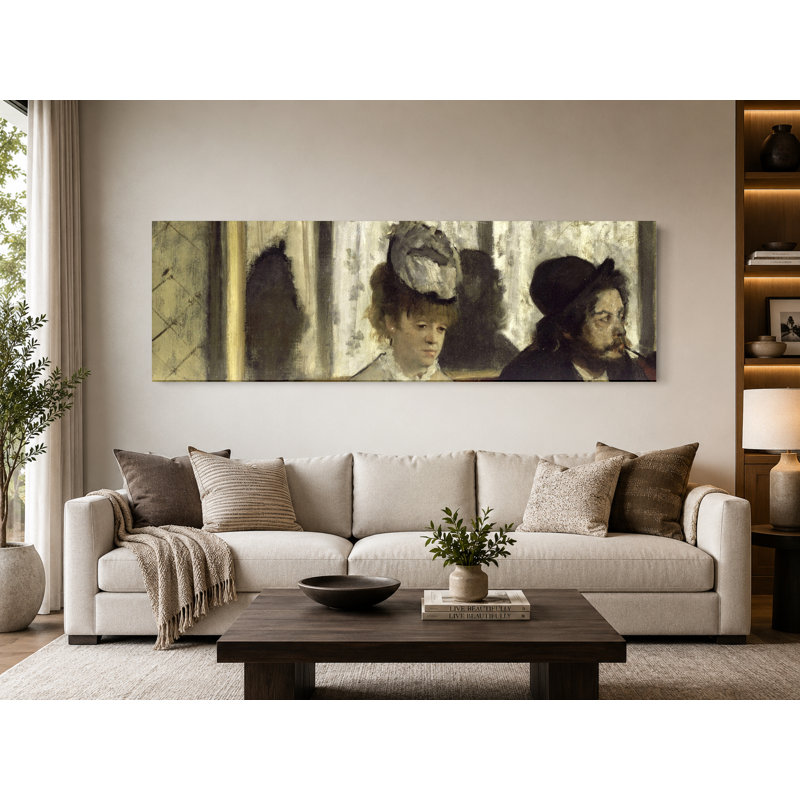 L'Absinthe (1876) - Art mural sur toile panoramique, 30" W x 10" H