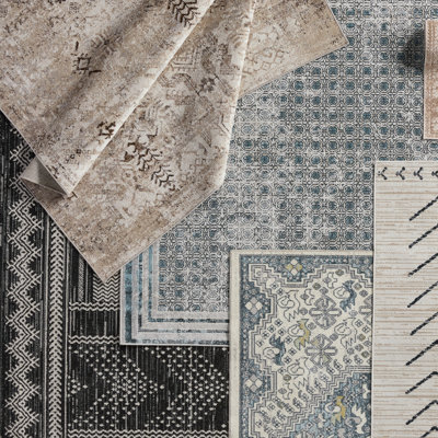 Phoebe Light Gray/Blue Rug