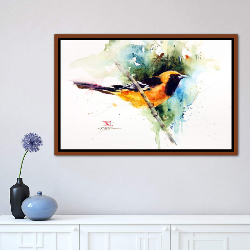 «Bird», reproduction d'art encadrée, H 18 po x l 26 po x P 1,5 po, Cadre bois classique