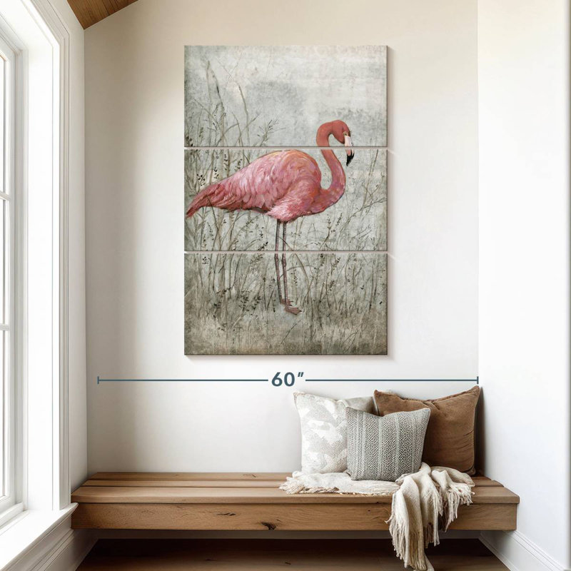 Flamant rose Brampt I, H 50 po x l 32 po