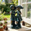 Statues de jardin garçon et fille en oxyde de magnésium – Décoration extérieure vintage résistante aux intempéries, ornements de pelouse légers et durables pour patio, cour, parterre de fleurs, porche – Touche rustique style chalet