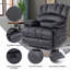 Grand fauteuil inclinable manuel gris en tissu pour le salon-1763618241