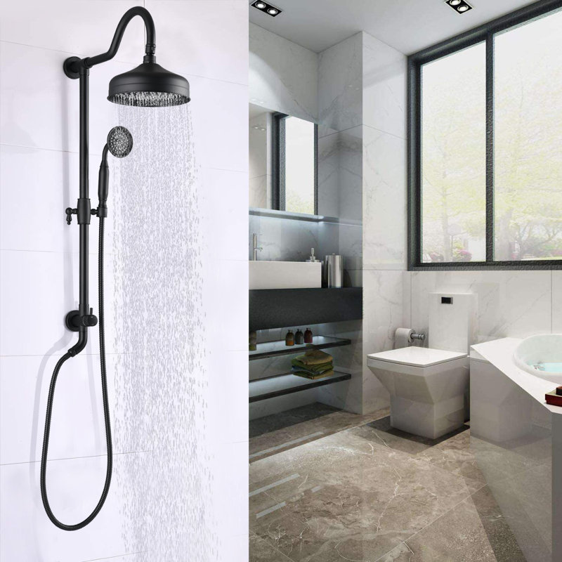 Système de douche complet, Noir mat