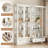 78'' Tall Display Cabinet With 4 Drawers And Adjustable Shelves-1210115933
