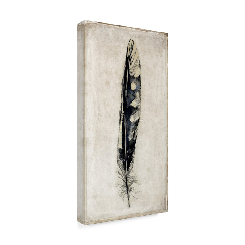 «Symmet Design» «Feather 3», art sur toile, H 19 po x l 10 po