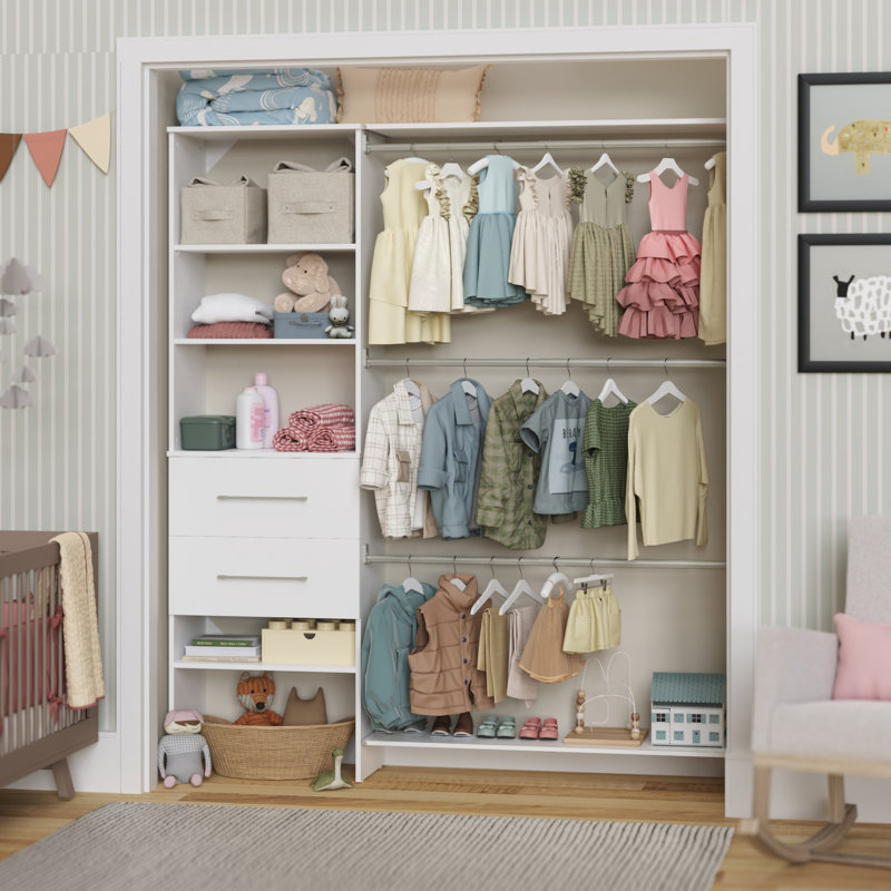 Suitesymphony Wardrobe Organiser System Up To 3m Wide Including Drawers And Hang Rails